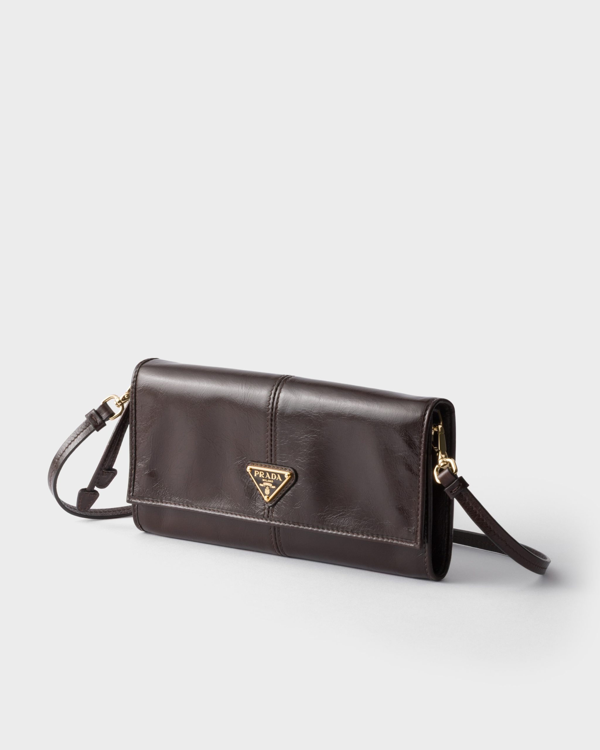 Prada Leather wallet with shoulder strap - Image 4